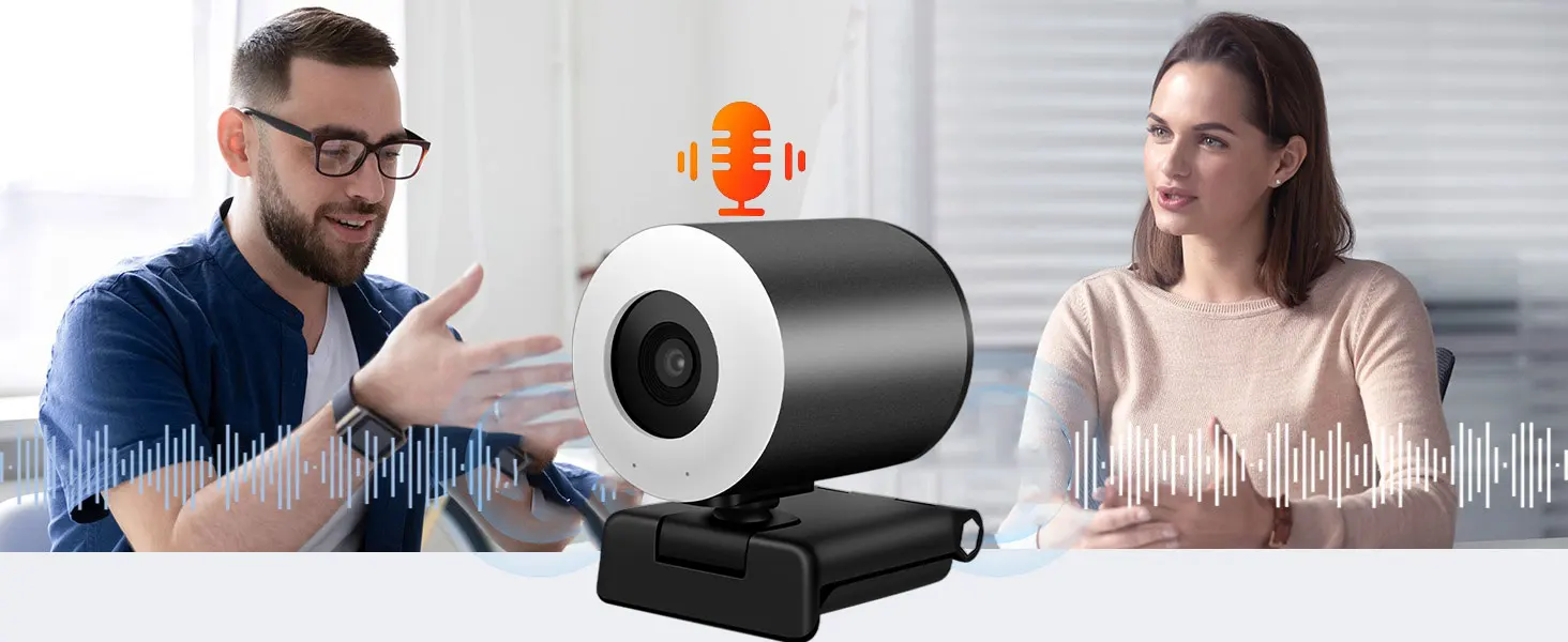 Webcam with built-in microphone