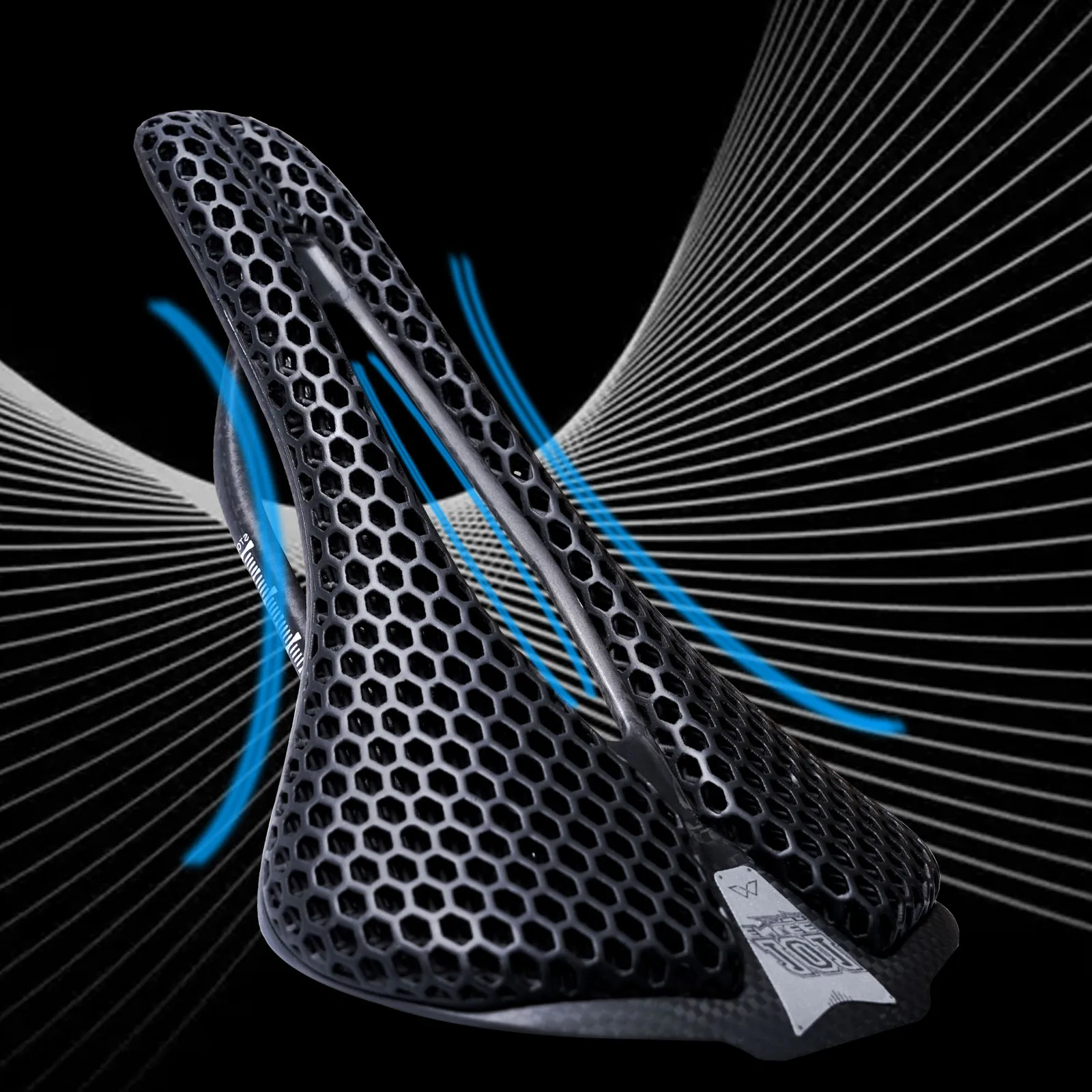 Bicycle Saddle ENLEE Bicycle 3D Printed Saddle Ultralight Carbon Fiber Road Mountain Bike Nylon Cushion Comfortable 3D MTB Saddle Seat