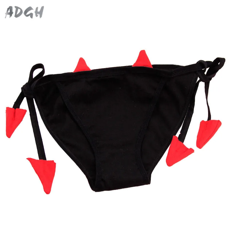 

Cute Lolita Lady Underwear for Girl Devil Cosplay Black Tie Beriefs Japan School Sexy and Funny Panties briefs thong