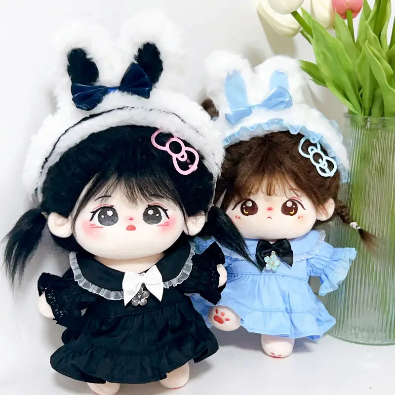 Black Angel Maid Suit 20cm Idol Doll Clothes for Star Cotton Dolls Accessories Non-attribute Doll Replacement Toy 4