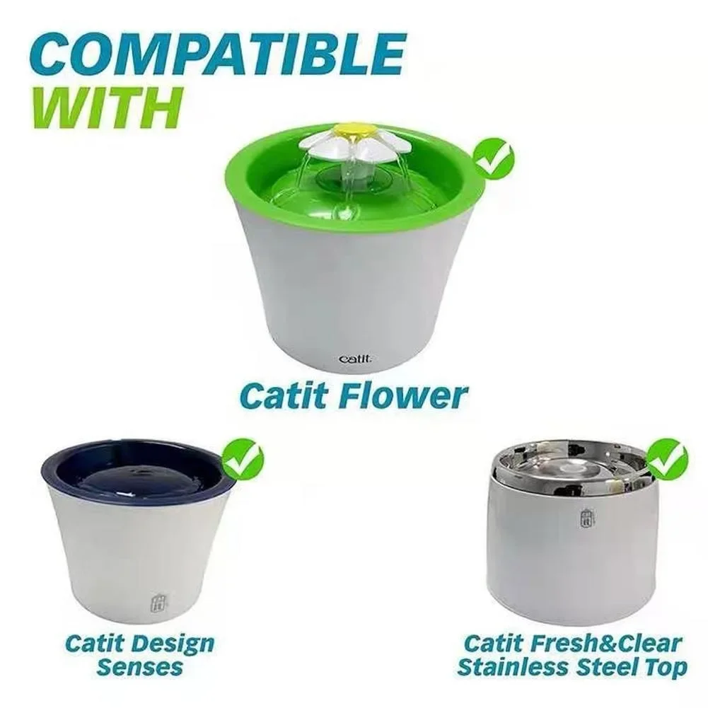 6pcs 8pcs Activated Carbon Filters For Catit Automatic 15cm Pet Drinking Fountain Filter Dog Water Drinking Fountain Pet Filter 2