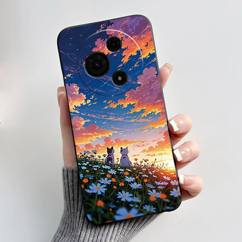 Happy Milk Tea Rabbit Design Anti-Scratch Soft Black Phone Case