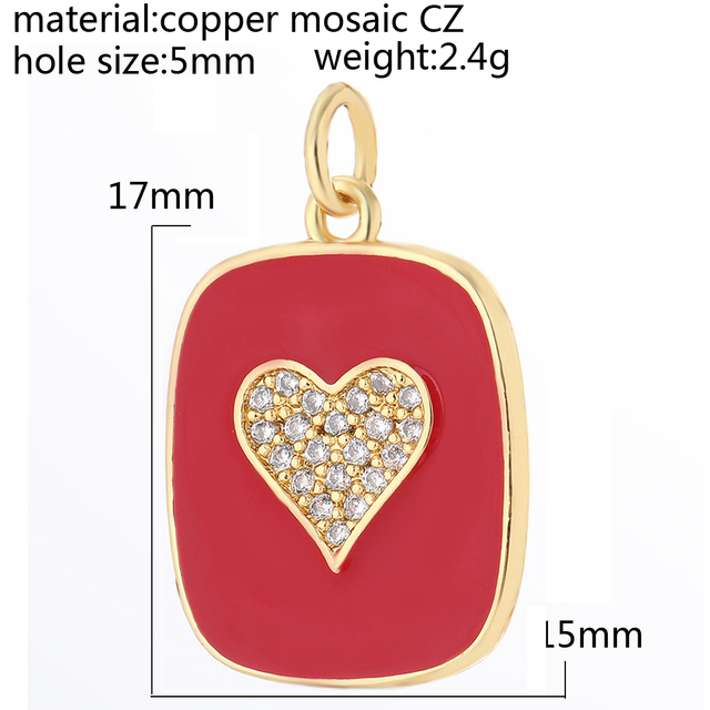 Heart Love Diy Jewelry Charms For Necklace Earring Gold Cute Designer Charms Pendant for Jewelry Making Keychain Supplies