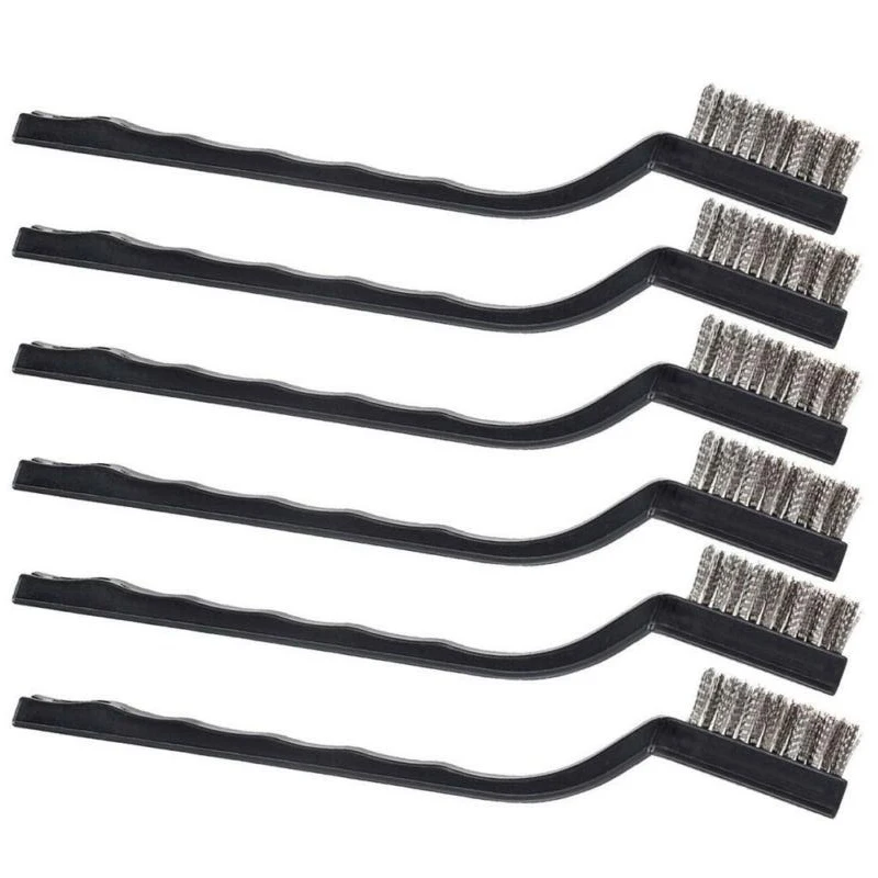 

6pcs Stainless Steel Wire Brushes Cleaning Brushes Rust Remover Removal Tool For Cleaning Metal Unprocessed Parts Paint Stains