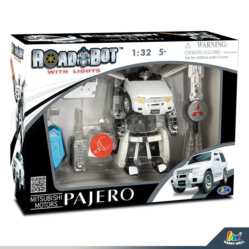 HAPPY WELL ROADBOT WITH トランスフォーマー 風 Transformation Toys- Action Figure- 1:18 Toyota Land Cruiser