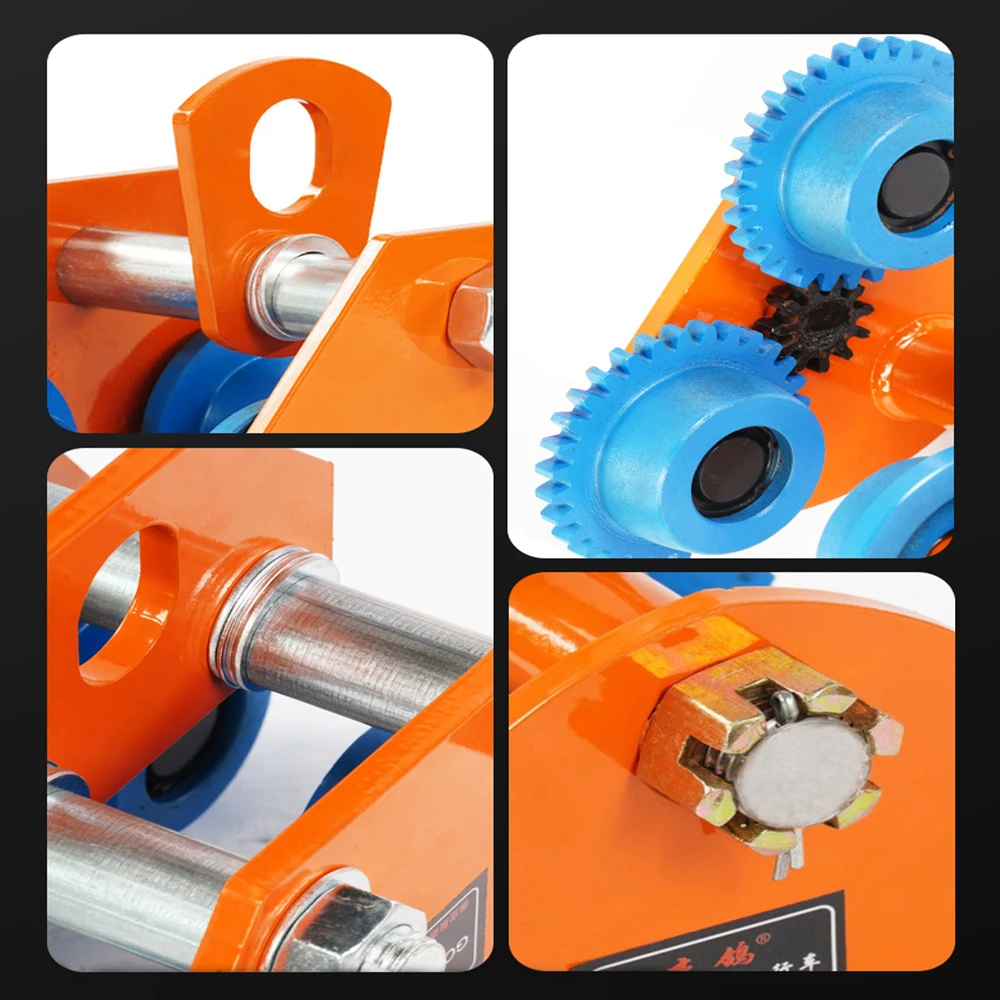 Carrello manuale di tipo T Gru monoragli Puleggia I-Beam Sollevatore 0,5 tonnellate 1 tonnellata 2 tonnellate Puleggia di sollevamento monorail per camion - immagine 6