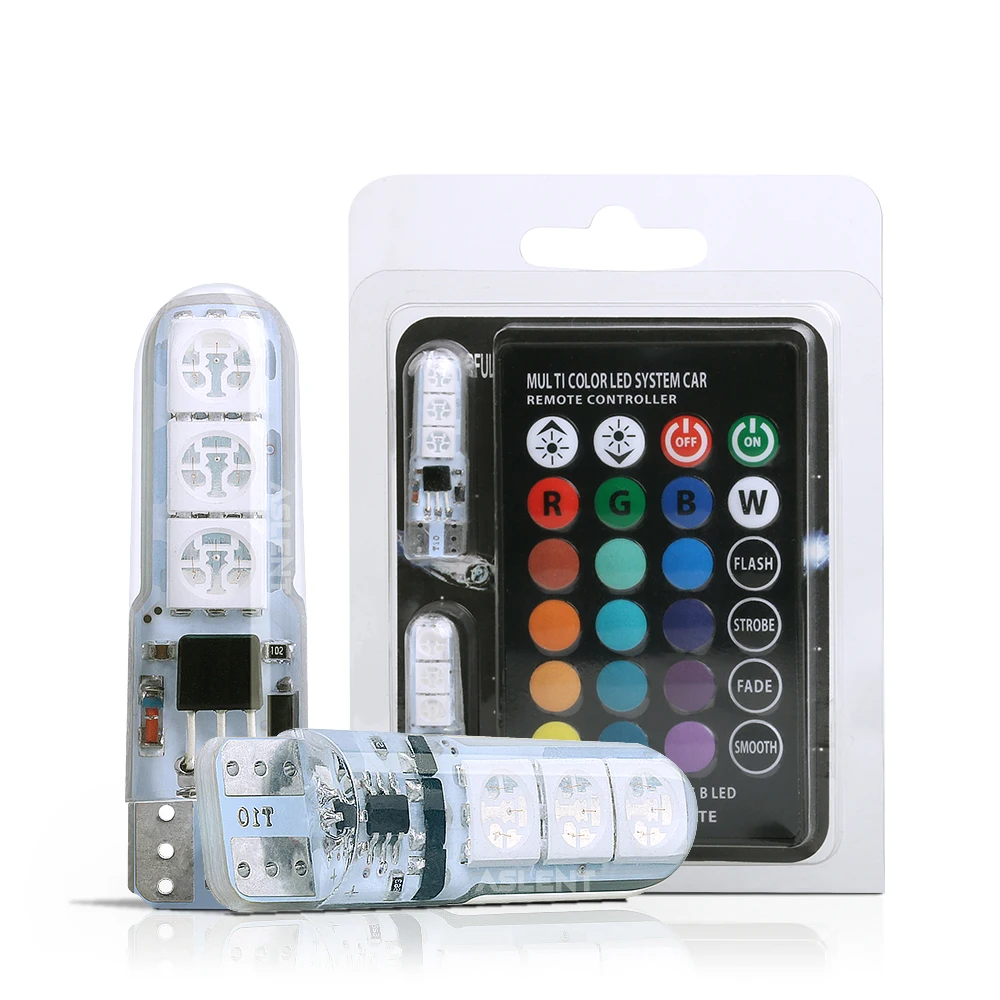 ตัวเลือกสินค้า หลอดไฟ LED รถยนต์ RGB สีสันสดใส พร้อมรีโมทคอนโทรล