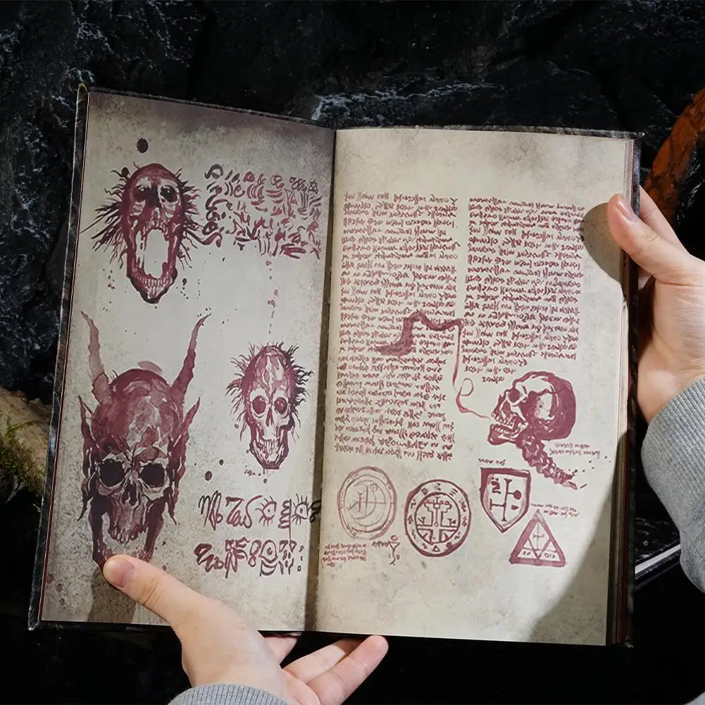Necronomicon Dark Magic Prop Book: Demonic Ritual and Horror Decor