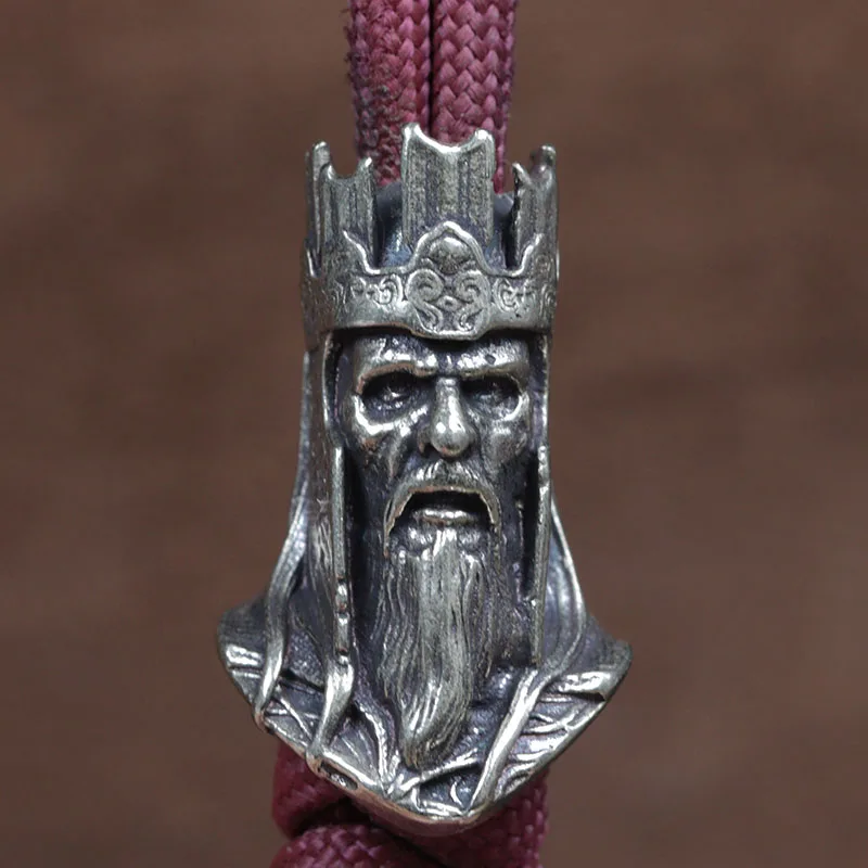 Pope Brass Knife Beads EDC DIY Paracord Woven Bracelet Lanyard Pendants Pontiff Head Sculpture Outdoor Tool Hangings paracord accessories paracord bracelet outdoor accessories paracord bracelet accessories paracord lanyard pendants outdoor knife lanyard