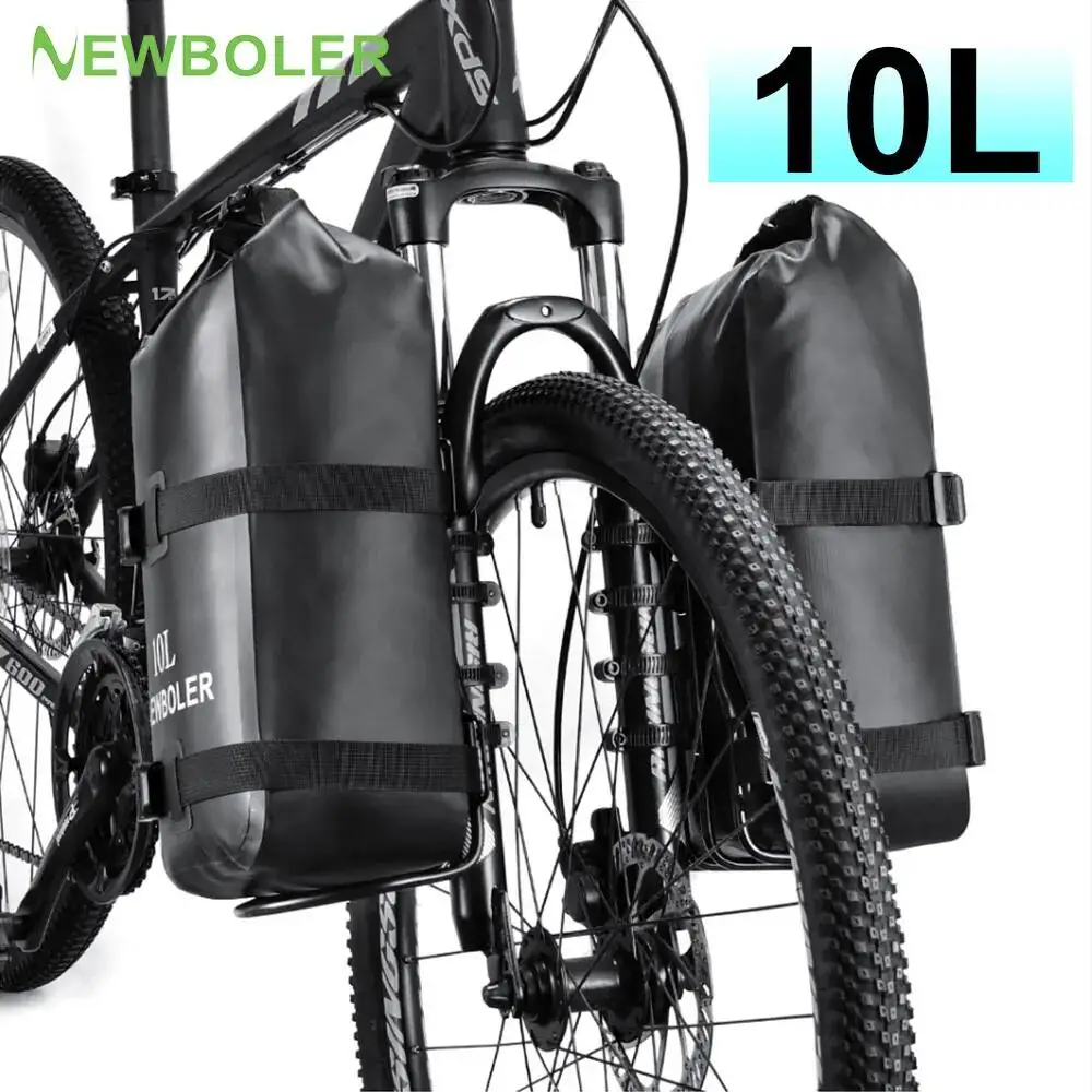 Cage de chargement pour vélo - Cage à fourche avant avec sangles de fixation - Étanche - Support pour bouteille d'eau - Sac de vélo portable pour VTT