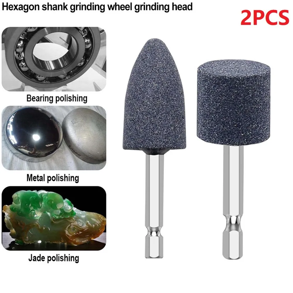 

2pcs Grinding Head Brown CorundumCone Grinding Drill Grinding Wheel Hexagonal Shank Sharpening Head Durable High Quality Useful