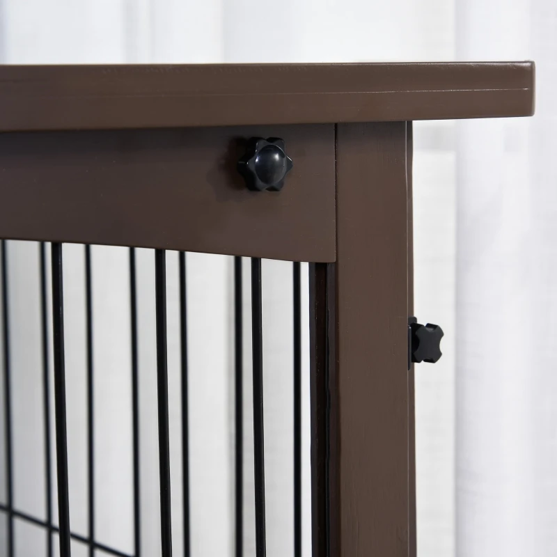 Title 9, Wooden Decorative Dog Cage Pet Crate Fence Side...