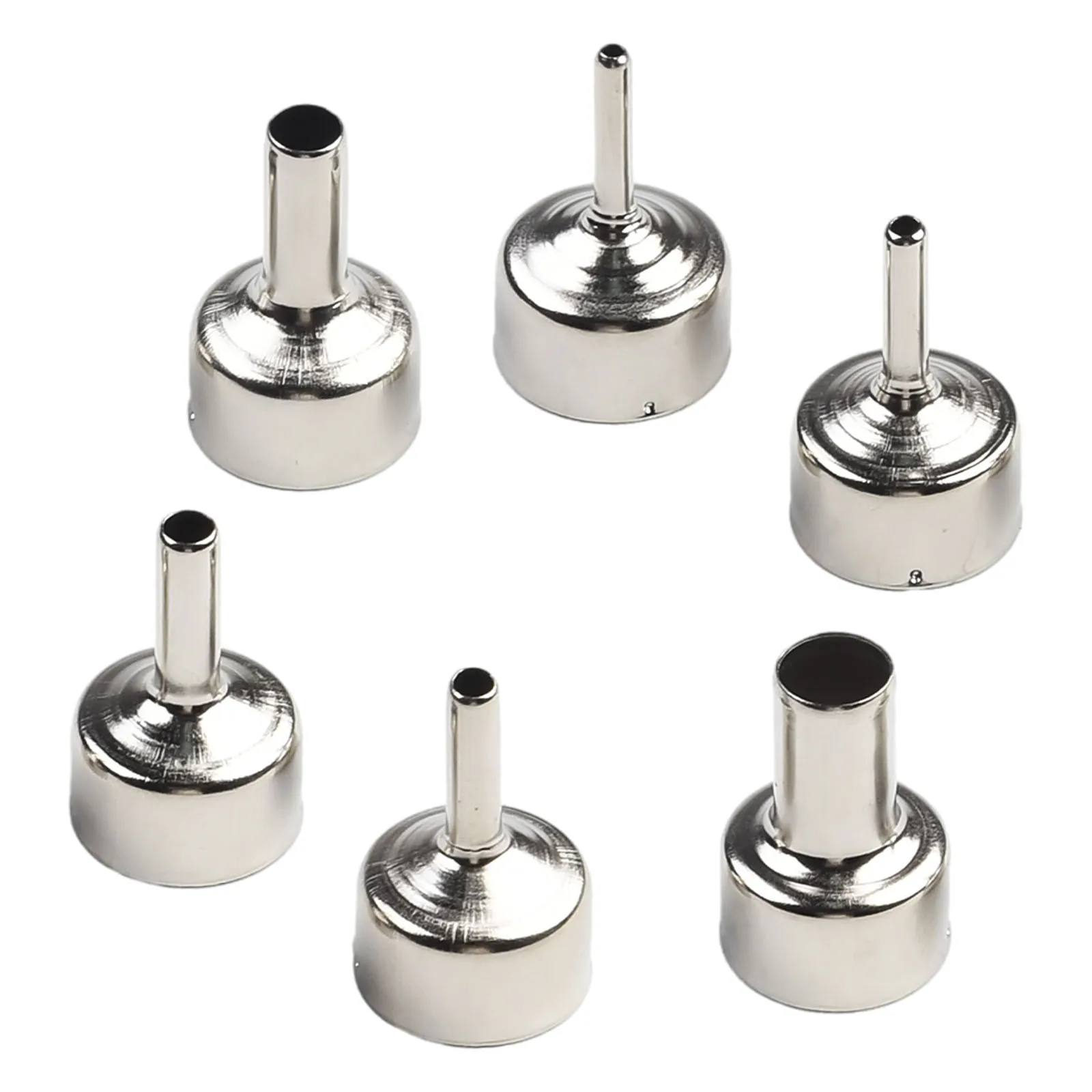 6pcs Hot Air Nozzle Welding Nozzle Heat Resistant Stainless Steel Desoldering Station Smd Soldering Heat Nozzles Soldering Tools