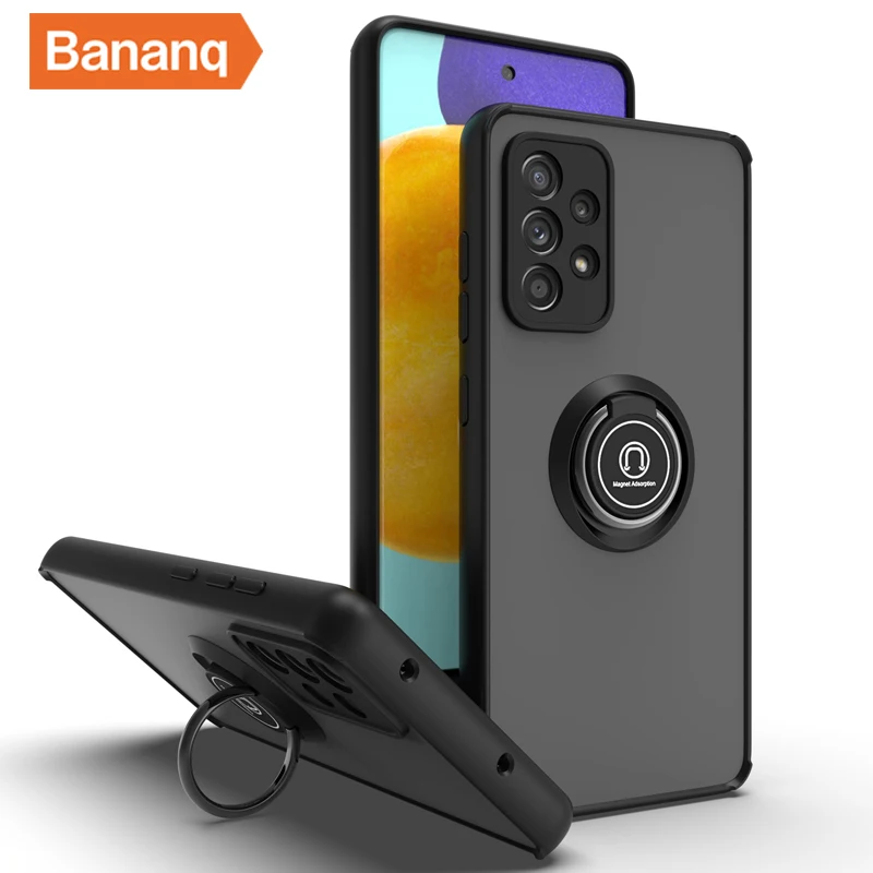 

Bananq Shockproof Magnetic Ring Matte Case For Samsung A13 5G A12 A11 A10 A20 A30 A01 A02 A03 A04 4G M01 Core M02 M10 M11 Cover