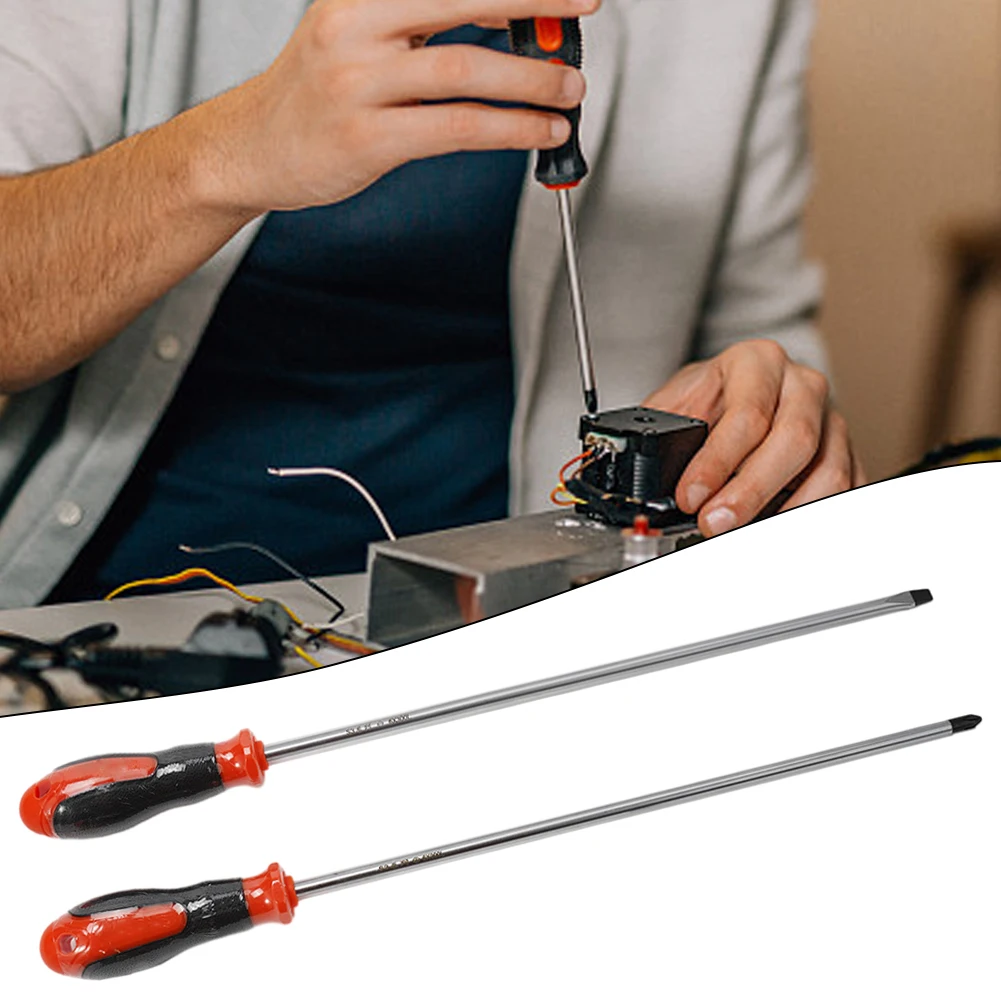 

Cross Screwdriver Replacement Slotted With Handle 12 Inch Long 6X300L Magnetic Nutdrivers Portable Durable Extended