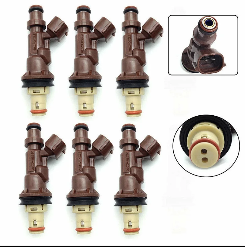 

6PCS 23209-62040 Fuel Injector Nozzle 23250-62040 For Toyota 4Runner Tacoma- Tundra- 3.4L 2325062040 2320962040
