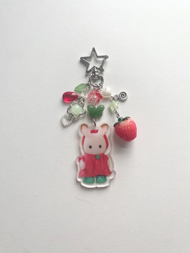 Y2K-Inspired Calico Critters Keychain Collection ⋆.࿔*