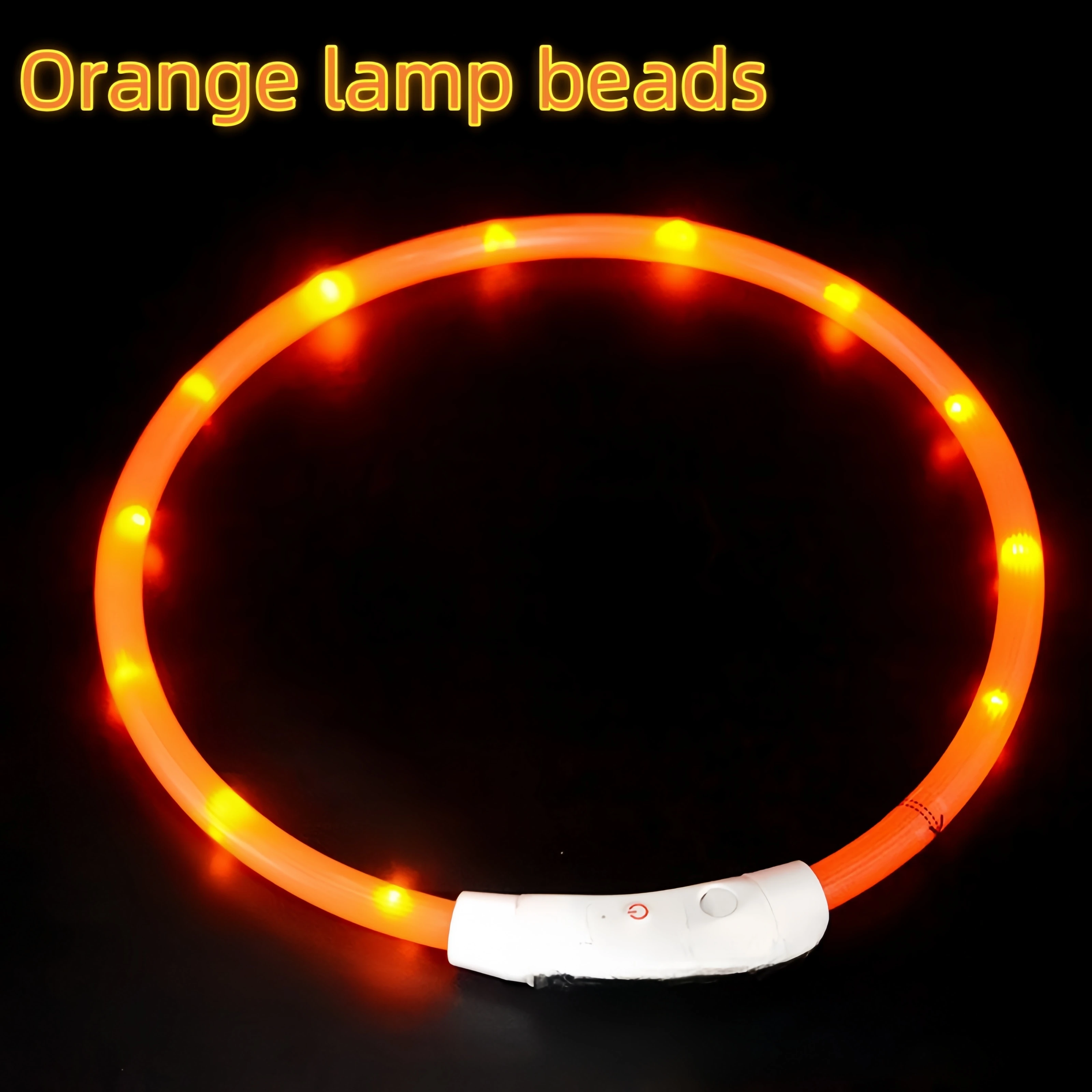 Orange lamp beads