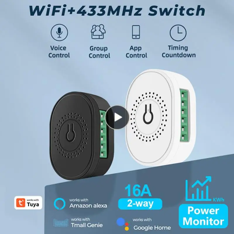 

Мини-переключатель Tuya 16 А с поддержкой Wi-Fi и РЧ 433 и таймером