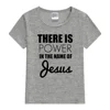 There Is Power In The Name of Jesus Kids Girls Boys Short Sleeve T-shirt Shirt Children Summer Clothing Tops Clothes Casual Tees 3