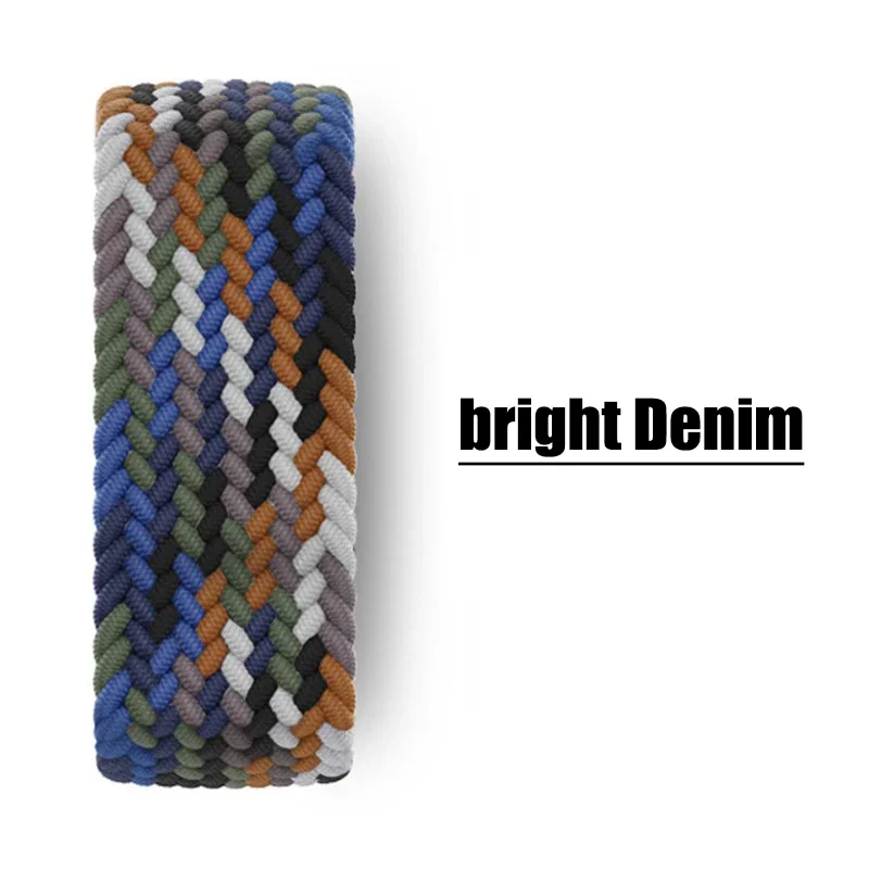Braided Nylon Solo Loop Watch Band - Adjustable Strap Bracelet Accessory