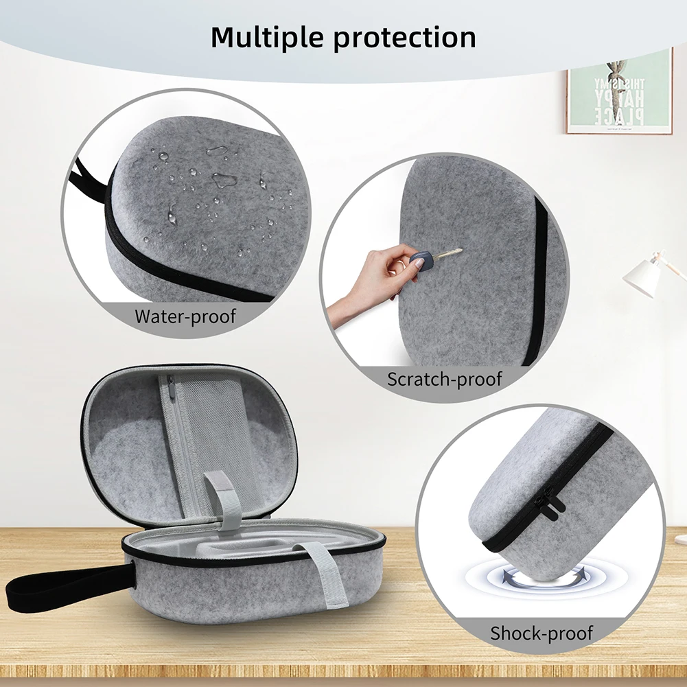 Carrying Case Anti-scratch Full Protective Case with Mesh Pocket Portable Travel Carry Handbag for Apple Vision Pro Case