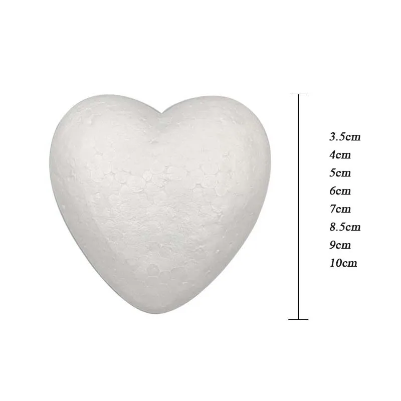 5pcs Craft Foam Hearts Heart Shaped Styrofoam Polystyrene Foam Heart for  DIY Craft Modeling Foam Flower Arranging Wedding Decor