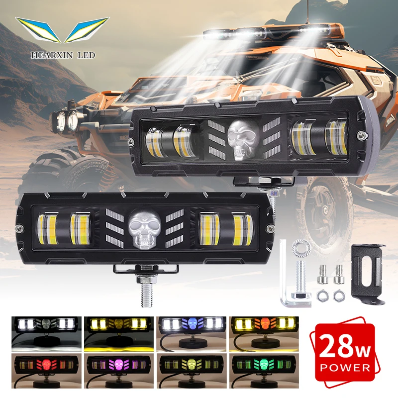 6 Inch Light Bar Slim Spot Flood Offroad Driving Light Bar 6" LED Pod Lights Fog Lights For Truck Pickup Dirt Bike E-Bike Motorcycle ATV UTV SUV - Foto 13