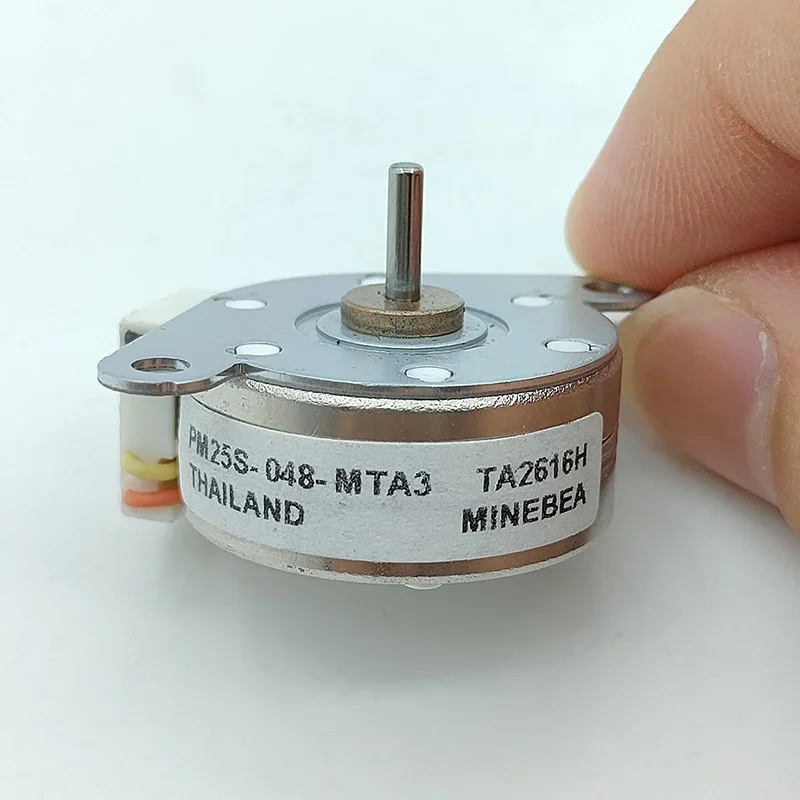 Minebea PM25S-048 Mini 25mm Round Thin Stepper Motor Micro 2-Phase 4-Wire Stepping Motor 7.5 Degree 2mm Shaft DIY Printer stepper motor