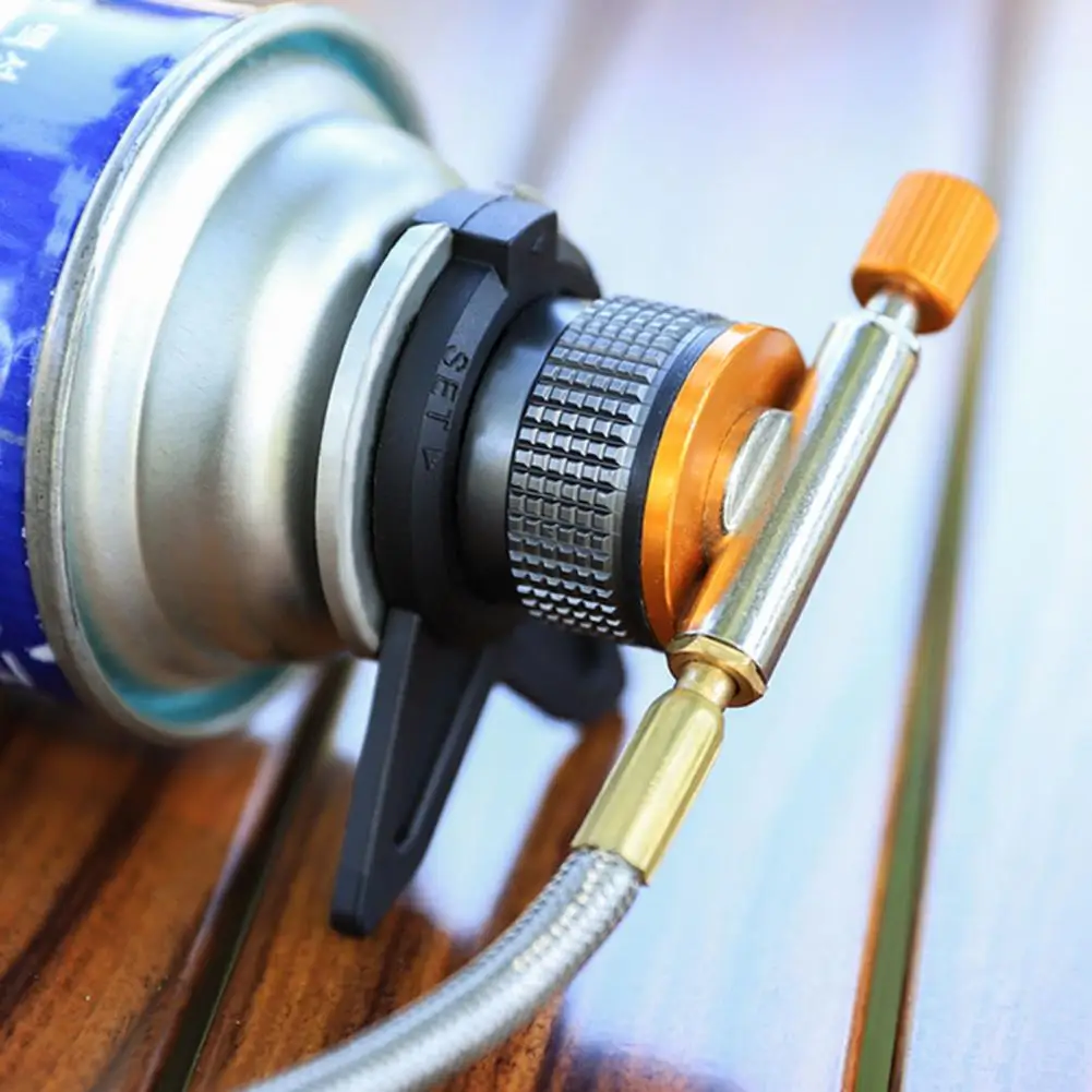 

Reliable Outdoor Gas Burner Propane Tank Adapter Camping Gas Burner Reusable Fixing