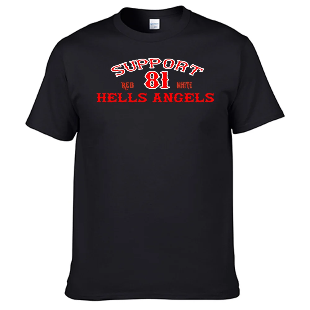 T-shirt Noir Hells Angels Support 81 - Vêtements Motard