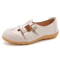 Sandales d'Été Confortables pour Femme, Chaussures Rondes Creuses, Parka, Semelle de Plage Souple 2