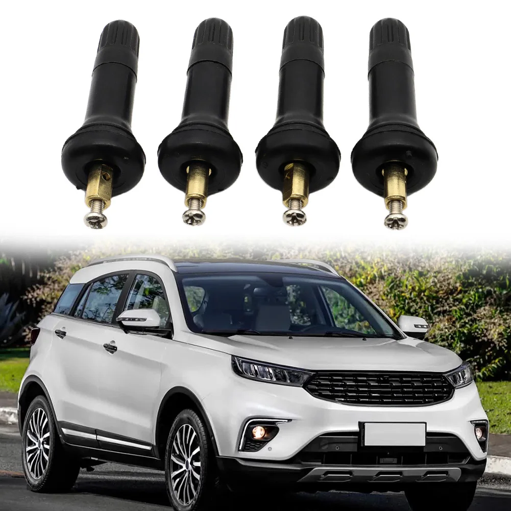 

4PCS TPMS Tire Pressure Sensor Rubber Valve Stem For GMC For Cadillac For Chevy Snap-on Stems Include The Stem Spool (fitted)