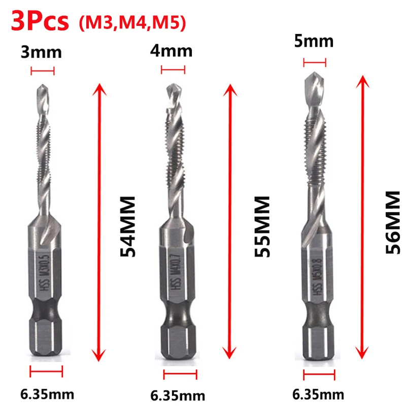 3Pcs-M3-M4-M5
