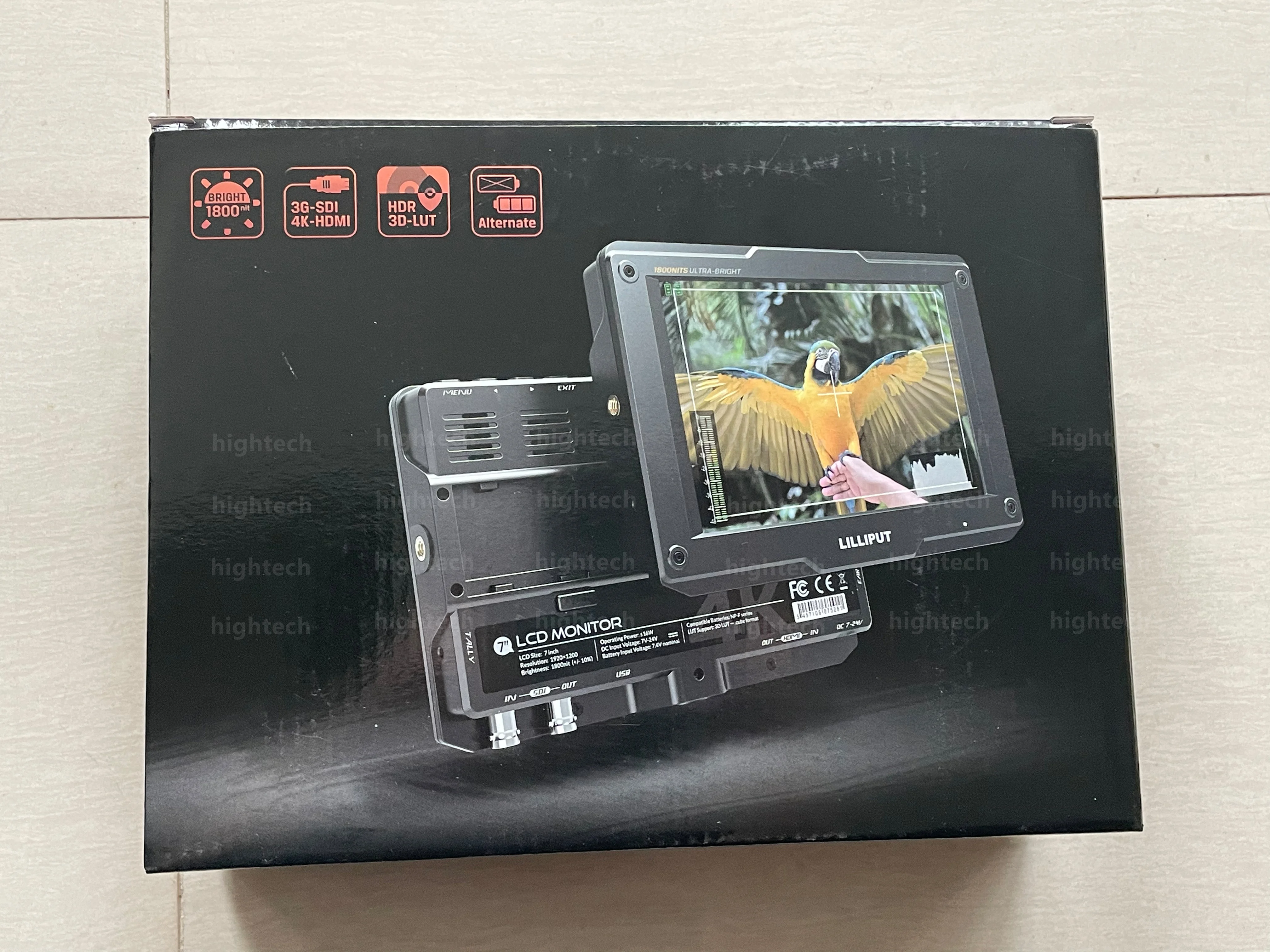 H7S 7 inch 1800nits ultra bright HDMI-compatible SDI on-camera monitor