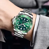 LIGE-Montre de plongée étanche pour homme, montre-bracelet à quartz, horloge de date, montres de sport, mode de luxe, marque supérieure, 30 iko 5