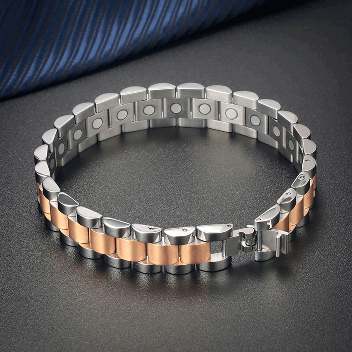 3500 Gauss Strong Magnetic Titanium Steel Bracelet Korean Stainless Steel Health Germanium Energy Jewelry