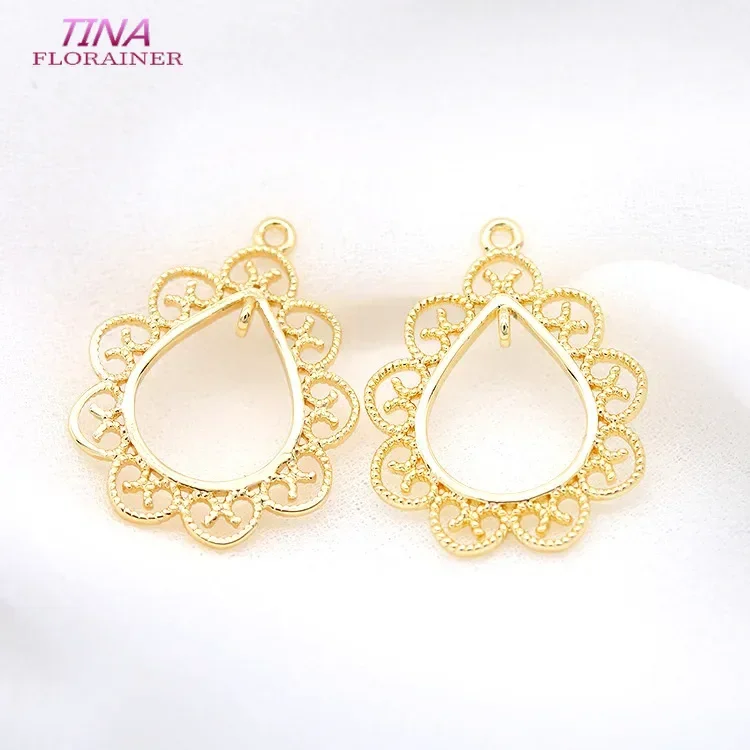 4PCS 22*28MM 17*22MM 14K Gold Farbe Messing Herz 2 Löcher Charme Anhänger hohe Qualität Diy Schmuck Erkenntnisse Zubehör