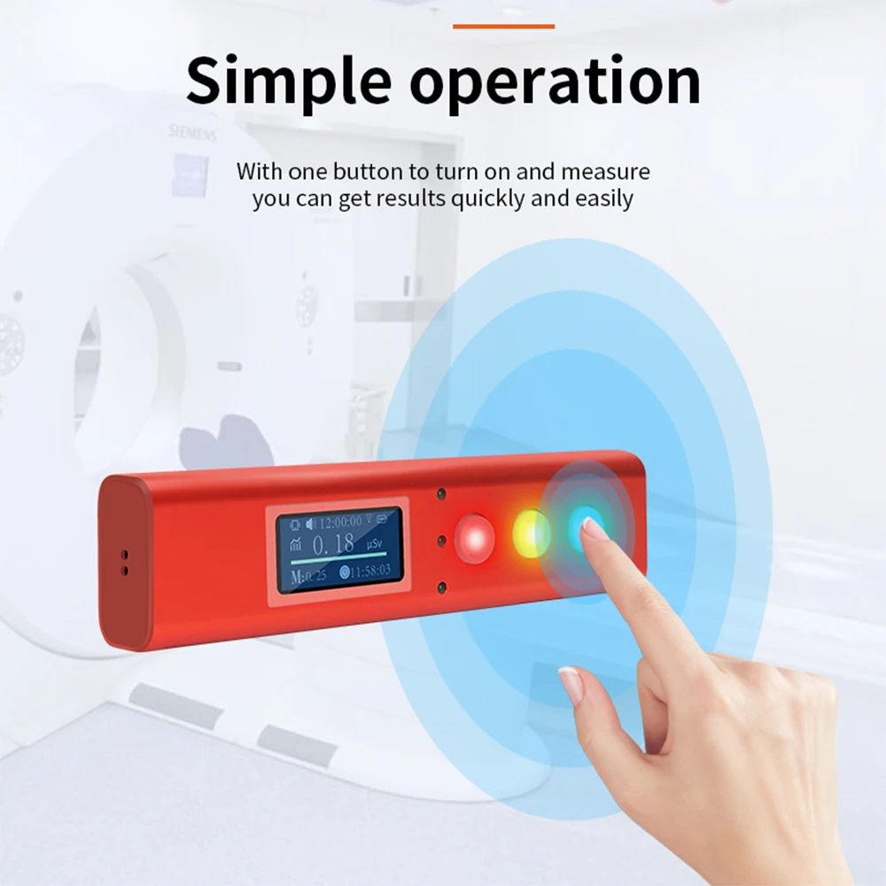 

HZ002 Nuclear Radiation Detector WIFI Radiation Dosimeter Marble Radioactive Geiger Counter Compact Design Security Inspection