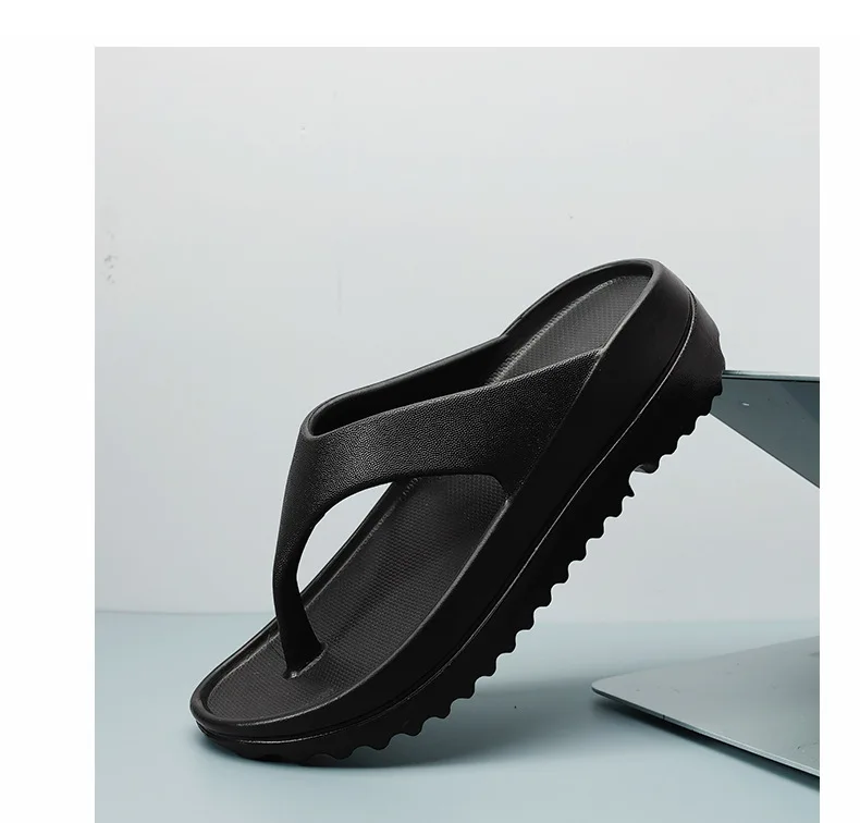 Gacimy Women Thick Sole Flip Flops Summer New Non-slip Beach Slippers Fashoin Outdoor Thick Sole EVA Sandals Casula Home Slides