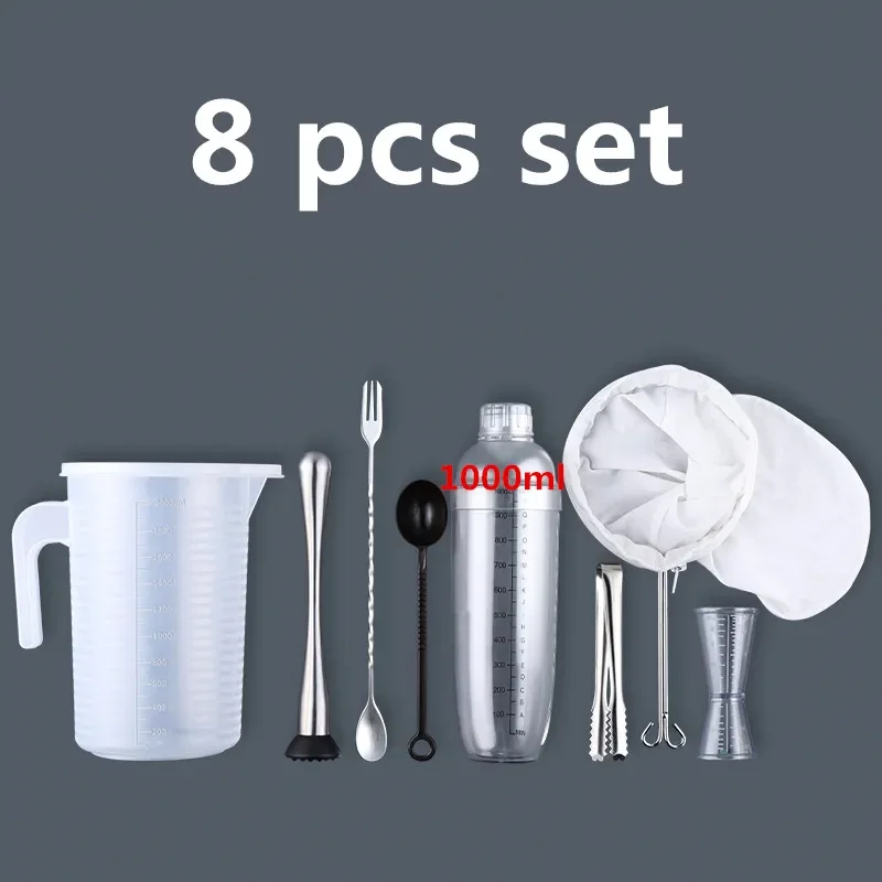 Sleek Plastic Martini Cocktail Shaker - Versatile Beverage Mixer