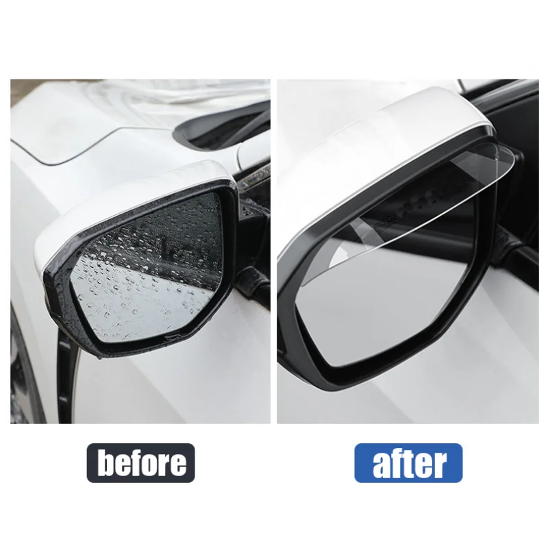 Car Rearview Mirror Rain Eyebrow Visor Sticker Cover 2pcs For Rainy Driving rearview mirror protector rearview mirror cover rearview mirror