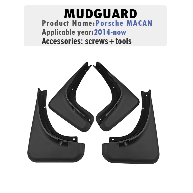 포르쉐 마칸 머드가드 펜더 머드 플랩 가드 스플래시 머드플랩 자동차 액세서리 4개 2014 2015 2016 2017 2018 2019 2020 2021+