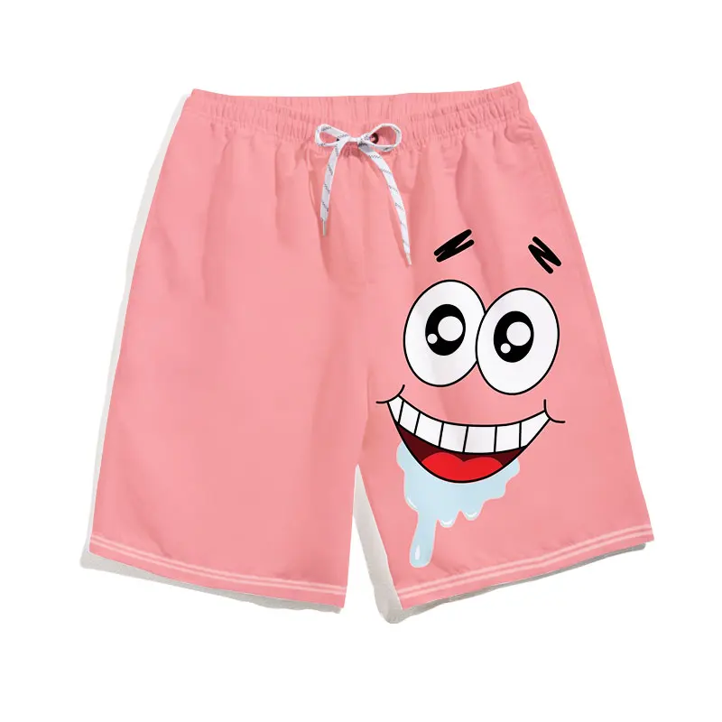 SpongeBob SquarePants Vacation Beach Pants Summer Couple Sleep Pants Quick drying Sports Pants Men's and Women's Casual Pants 5