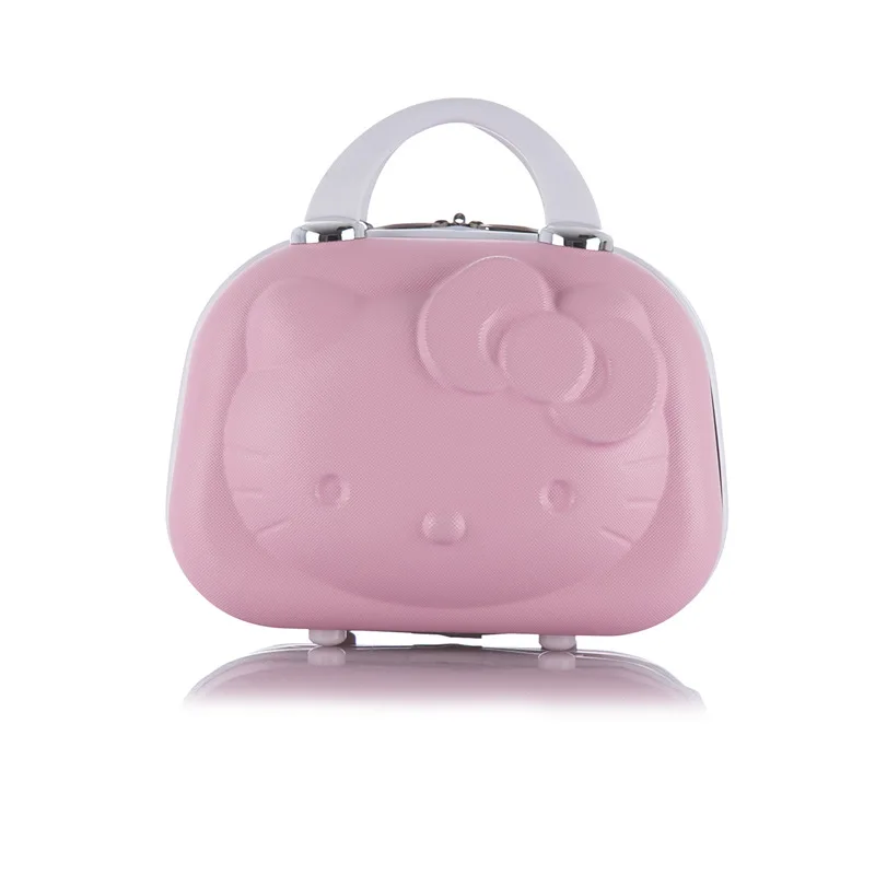 

Kawaii Genuine Sanrio Hellokitty New Abs Girls Travel Makeup Suitcase Cute Cartoon Aircraft Luggage Waterproof Storage Box