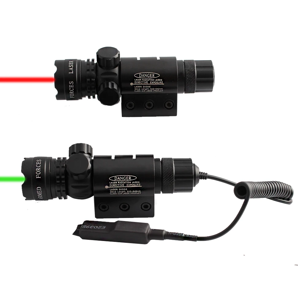 

MAGORUI Tactical Red/Green Laser For Gun Suit 25.4/30mm Ring 20mm Laser Sight For Hunting Adjustable Up Down Left Right