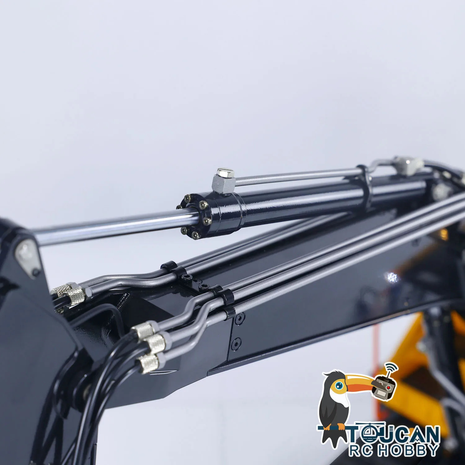 In Stock EC380 RC Hydraulic Excavator 1/14 Remote Control Metal Digger Construction Vehicles 5-way Reversing Valves Lights Toys 5