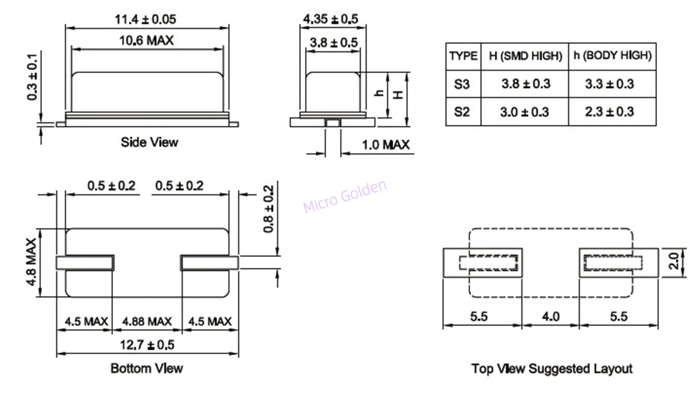 (10pcs) 22M 22MHZ 22.000M 22.000MHZ HC-49SMD 2PIN SMD 패시브 크리스탈 발진기 석영 크리스탈 공진기