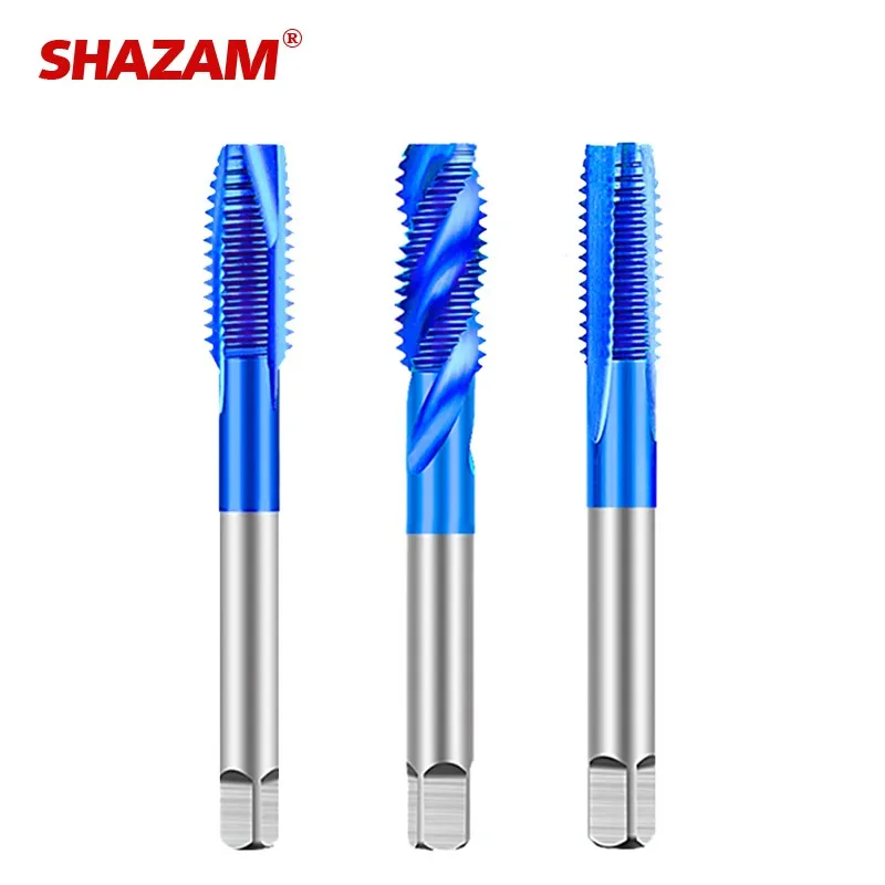 

SHAZAM High-Speed Steel Blue Nano Coating Tap M35 Cobalt Stainless Steel Special Screw Tip Machine Tapping Bit M2M3M4M5M6M8