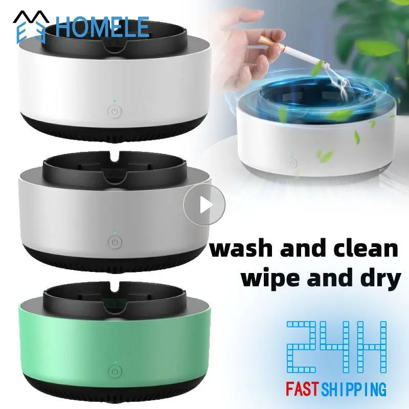 Multipurpose Ashtray With Air Purifier Function For Filtering Second